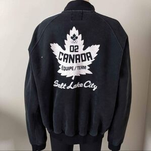 Vintage Roots 2002 Salt Lake Winter Olympics Team Canada black sweate, m…